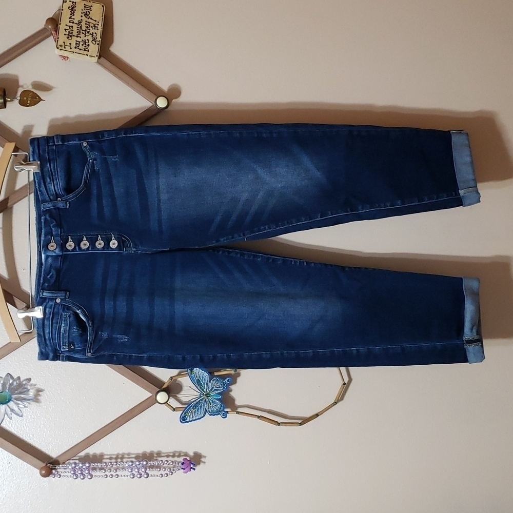 KanCan Dark Wash Ankle Jeans - Button Fly